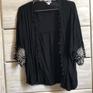 Lightweight 3/4 sleeve cardigan